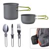 Outdoor Pot Set For 1-2 People Camping Cooker With Cutlery