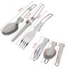 Outdoor Pot Set For 1-2 People Camping Cooker With Cutlery