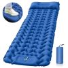 Inflatable Mattress With Pillows, Built-in Inflator Pump