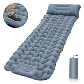 Inflatable Mattress With Pillows, Built-in Inflator Pump (Air Mattress Color: Light Grey)