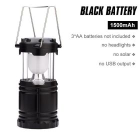 Solar LED Portable Camping Lamp USB Rechargeable, Flashlight (Wattage: Only battery)