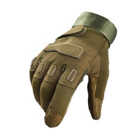 Mens Tactical Combat Gloves with Hard Knuckle For Camping (22cm: XL, Glove Colors: Green)