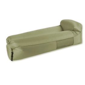 Inflatable Lounger Air Sofa Hammock (Sofa Color: Dark Green)