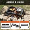 Folding Campfire Grilling Rack For Open Flame Cooking