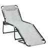 Foldable Recline Lounge Chair w/ Adjustable Backrest & Footrest