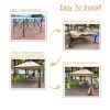 11x11Ft Pop Up Gazebo Canopy With Removable Zipper Netting