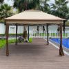 11x11Ft Pop Up Gazebo Canopy With Removable Zipper Netting