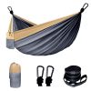 Double/Single Hammock With 2 Tree Straps And 2 Carabiners