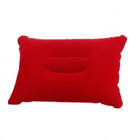 Portable Inflatable Air PillowOutdoor Travel Sleeping Camping (Table Lamp Color: G911C-red, 22cm: 43X27cm)