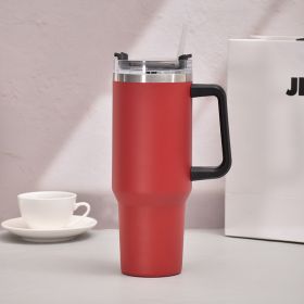 40oz Stainless Steel Insulated Cup With Handle (Lantern Color: Red)