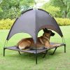 Elevated Pet Dog Bed Cushion Tent with Canopy Double-Layer