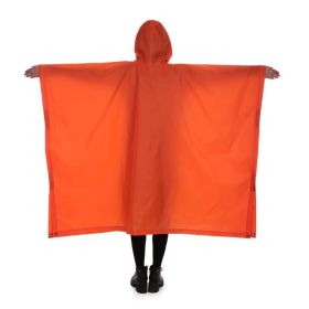 Multi-Usage Lightweight Hooded Rain Poncho (Type: Camping supplies, Army Green: Orange)