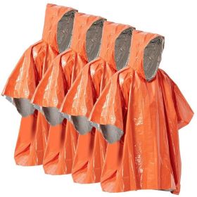 Emergency Rain Poncho Weather Proof Camping Gear (Type: Camping supplies, Lantern Color: Orange)