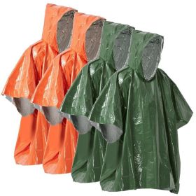 Emergency Rain Poncho Weather Proof Camping Gear (Type: Camping supplies, Lantern Color: Orange & Green)