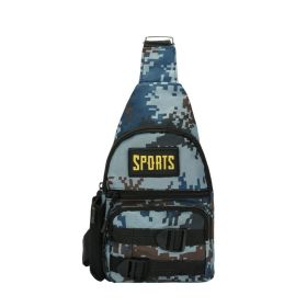 Multi-pocket Crossbody Camouflage Bag for Outdoor Camping Hiking (Type: Sports Bag, Lantern Color: Ocean Blue)