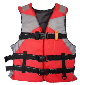 Adult Portable Breathable Inflatable Life Vest (Army Green: Red)