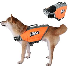 Dog Life Jacket - Strong Buoyancy and Durable Rescue Handle (size: M)