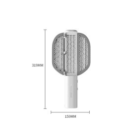 Foldable Portable Mosquito Swatter Bug Zapper (Ships From: China, Army Green: White)