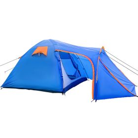 Outdoor Hiking Portable Easy Camping Tent for 3 -5 Person (Type: Camping Tent, Army Green: Blue & Orange)