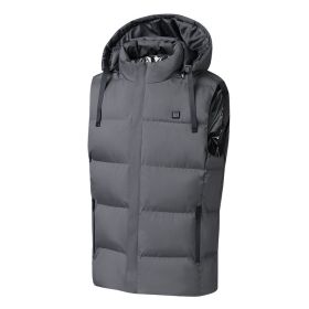 Heated VEST (Army Green: Grey, size: small)