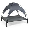 Elevated Outdoor Pet Bed With Removable Canopy Shade