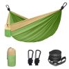 Double/Single Hammock With 2 Tree Straps And 2 Carabiners