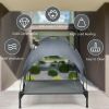 Elevated Outdoor Pet Bed With Removable Canopy Shade