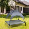 Elevated Outdoor Pet Bed With Removable Canopy Shade