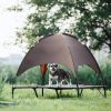 Elevated Pet Dog Bed Cushion Tent with Canopy Double-Layer