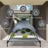 Elevated Outdoor Pet Bed With Removable Canopy Shade