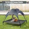 Elevated Outdoor Pet Bed With Removable Canopy Shade