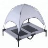 Elevated Pet Dog Bed Cushion Tent with Canopy Double-Layer